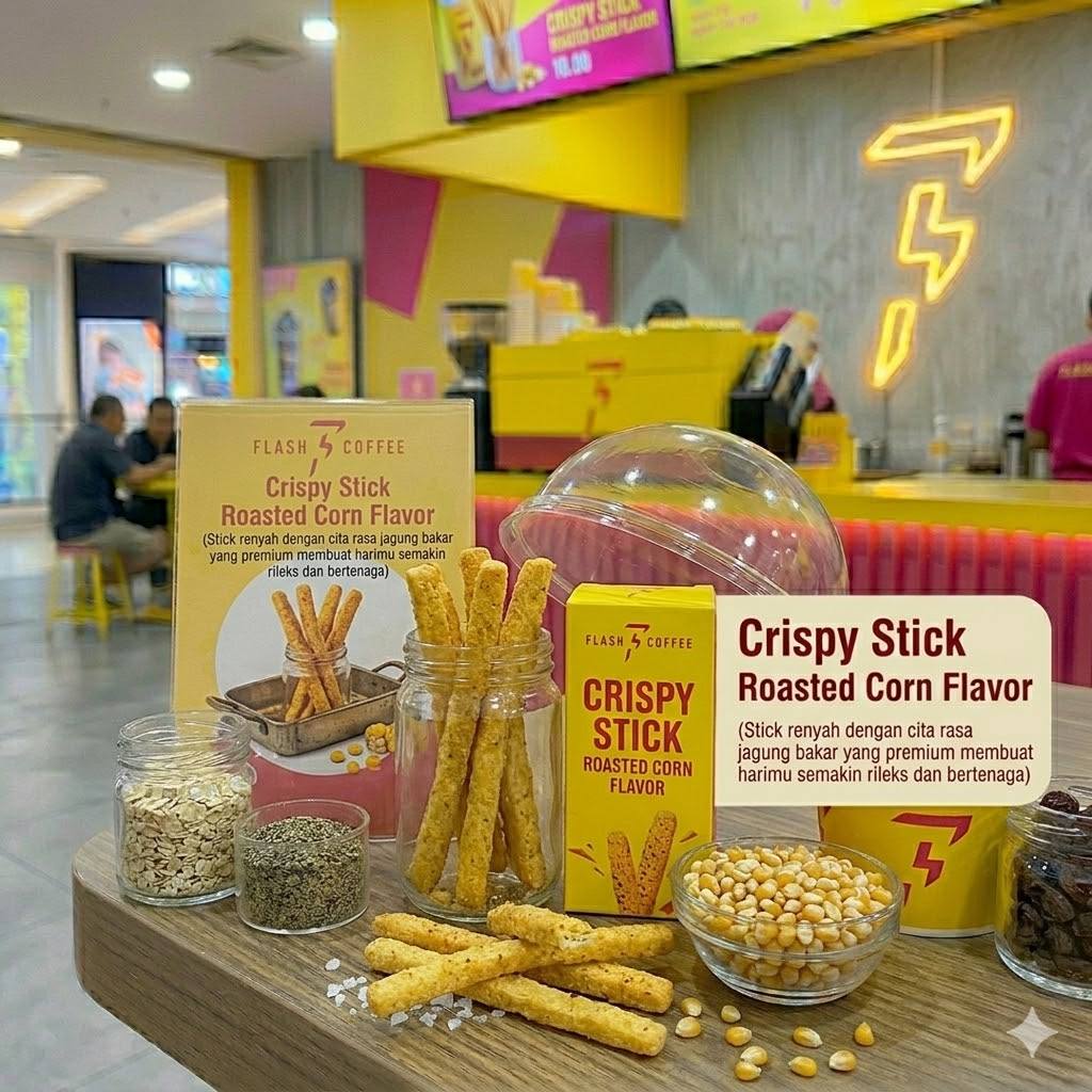 Crispy Stick Roasted Corn Flavor Flash Coffee